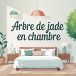 arbre de jade dans une chambre près d'une fenêtre, ambiance harmonieuse