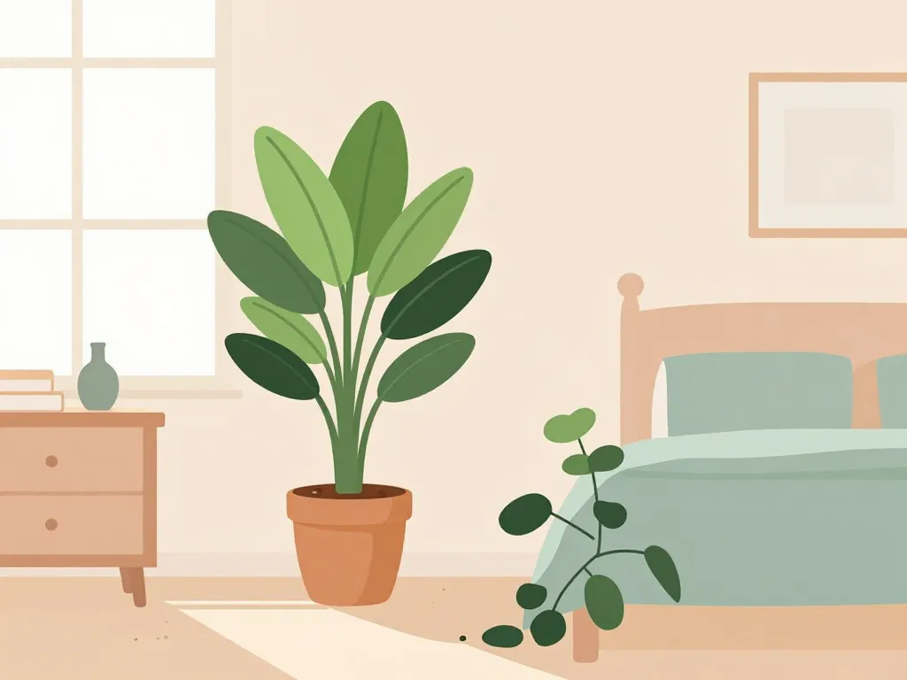 arbre de jade dans une chambre entre lumière et ombre, aspect bénéfices et contraintes