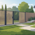 Cloture jardin moderne design harmonieuse devant maison