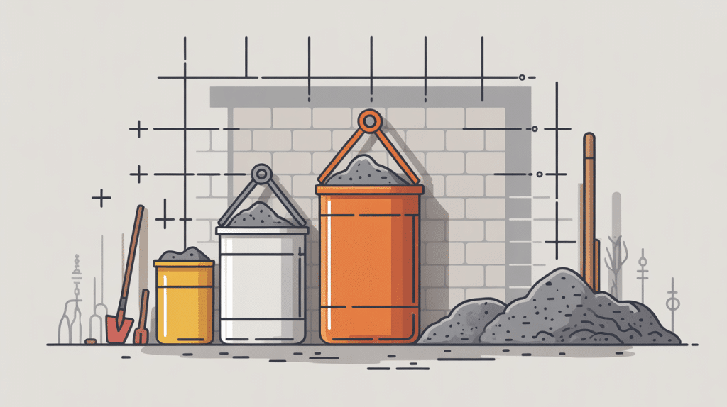 combien de sac de béton tout prêt pour 1m2 schéma simple et sacs