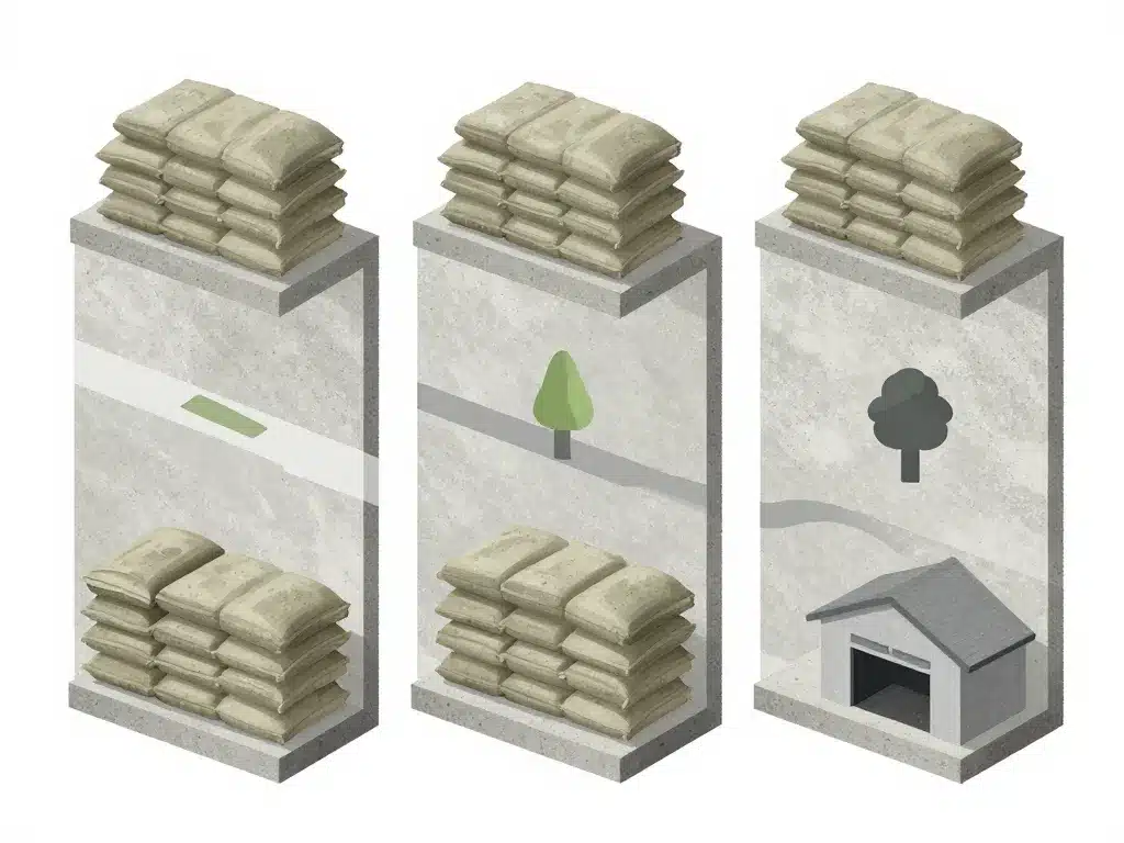 combien de sac de béton tout prêt pour 1m2 épaisseurs terrasse garage