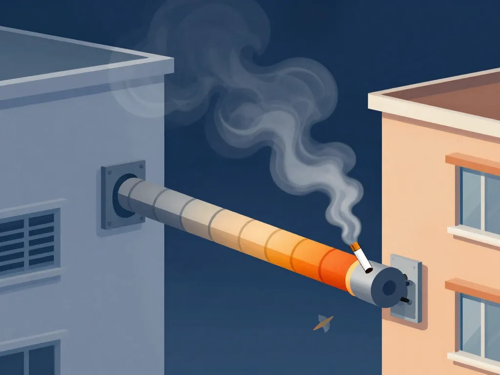 schema odeur cigarette voisin VMC flux entre appartements