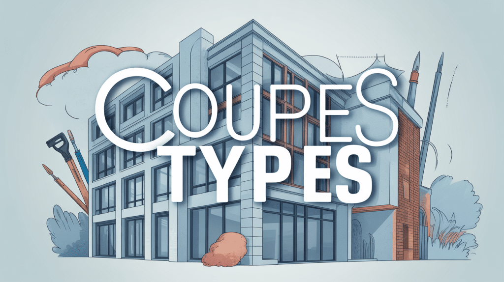 illustration coupe types batiment et travaux publics