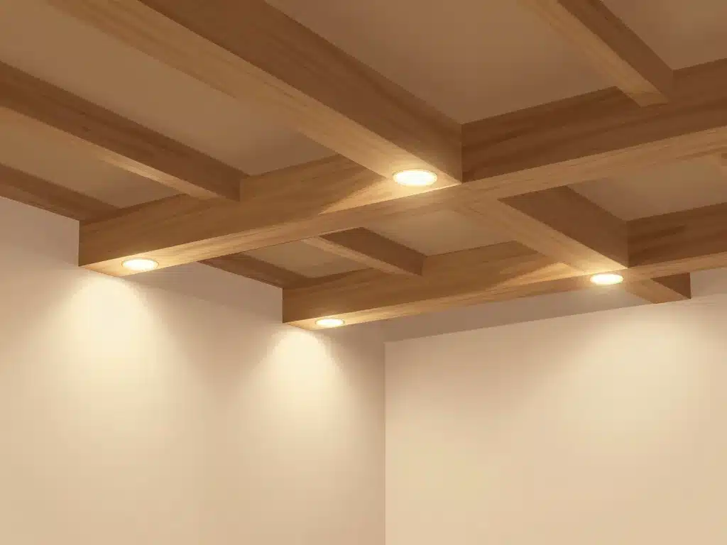 eclairage plafond poutre apparente schéma lumière indirecte