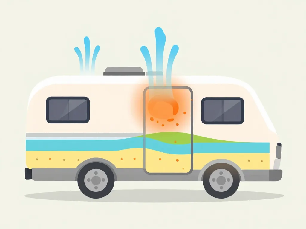 Diagramme zones froides isolation caravane