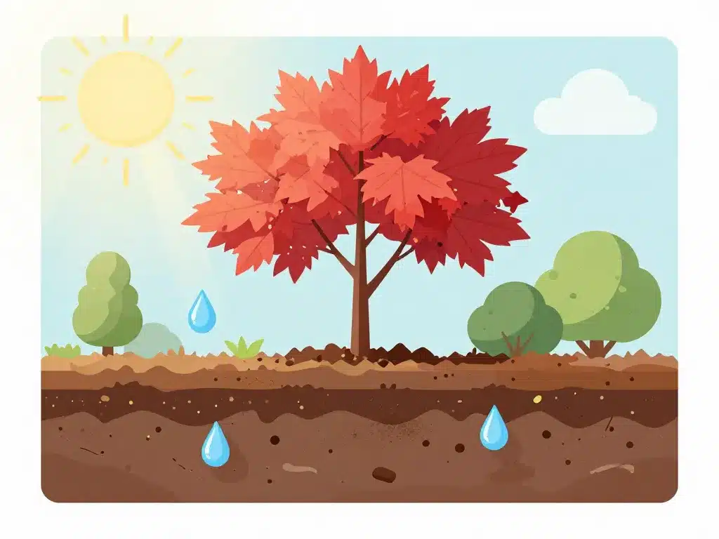 erables rouges japon environnement optimal exposition sol