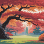 erables rouges japon jardin automne feuilles flamboyantes