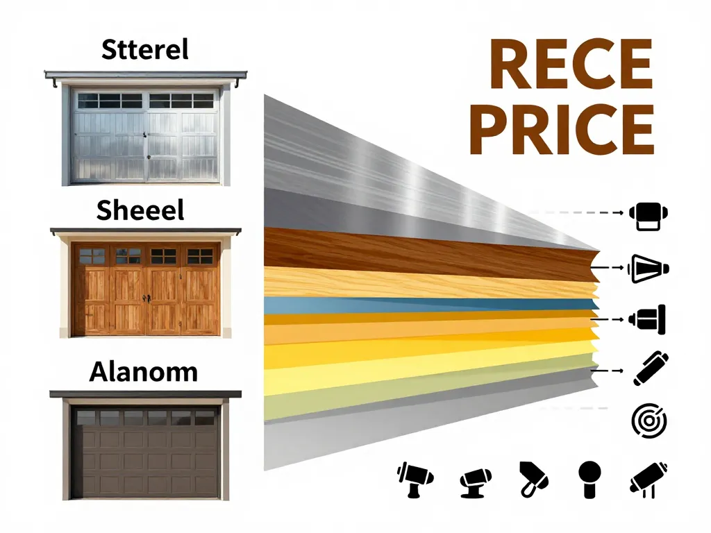 Infographie facteurs qui font varier le prix de porte de garage sectionnelle