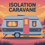 Illustration isolation caravane en coupe