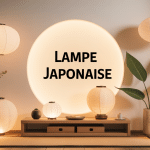 Lampe japonaise dans déco zen et naturelle