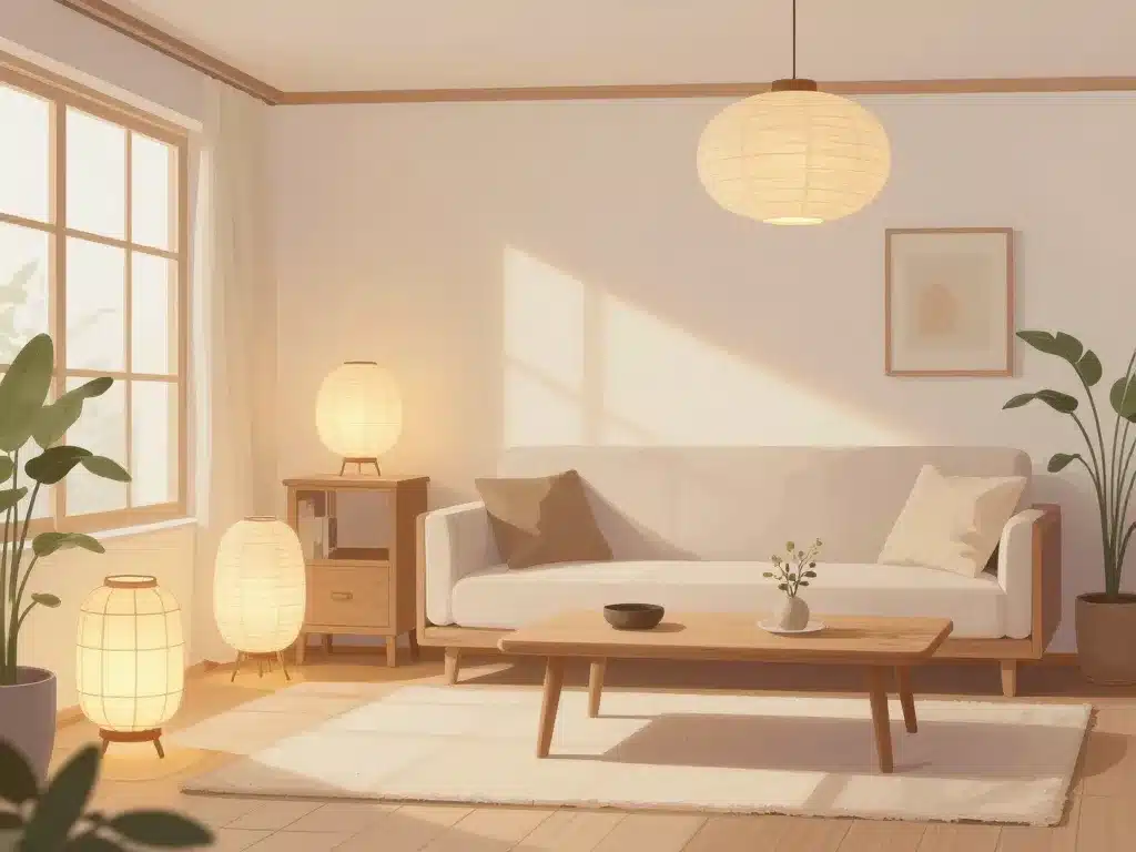 Lampe japonaise éclairage doux intérieur moderne