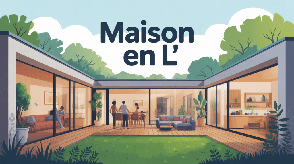 maison en l moderne patio jardin terrasse