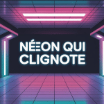 néon qui clignote avertissement sécuritaire