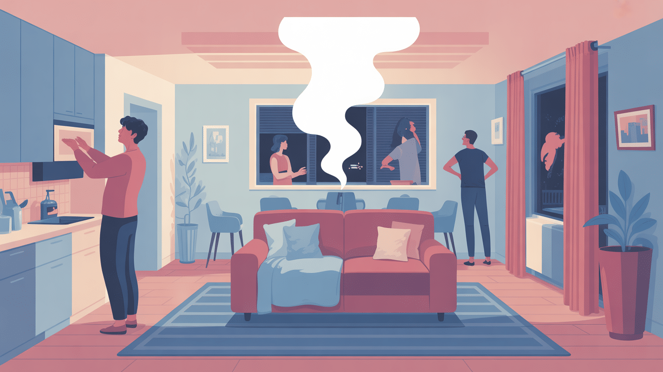 illustration odeur cigarette voisin VMC bouche aération gêne