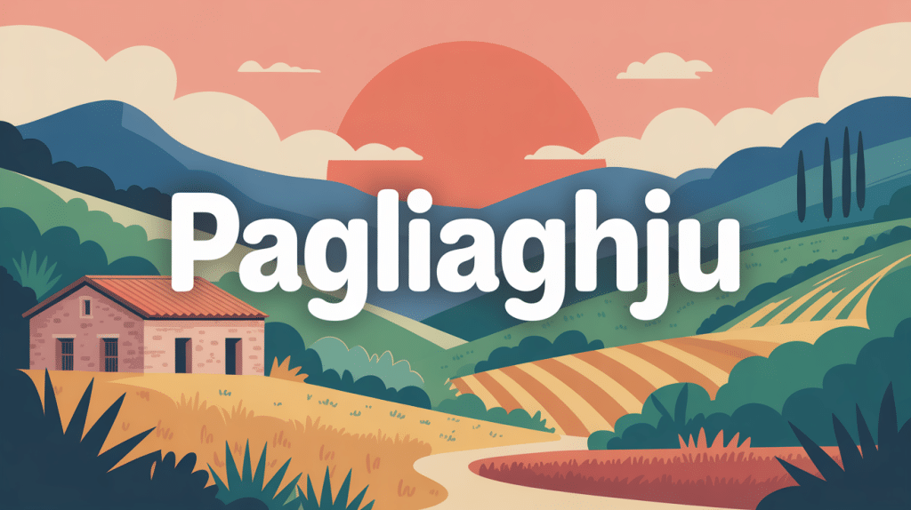 illustration pagliaghju paysage rural corse