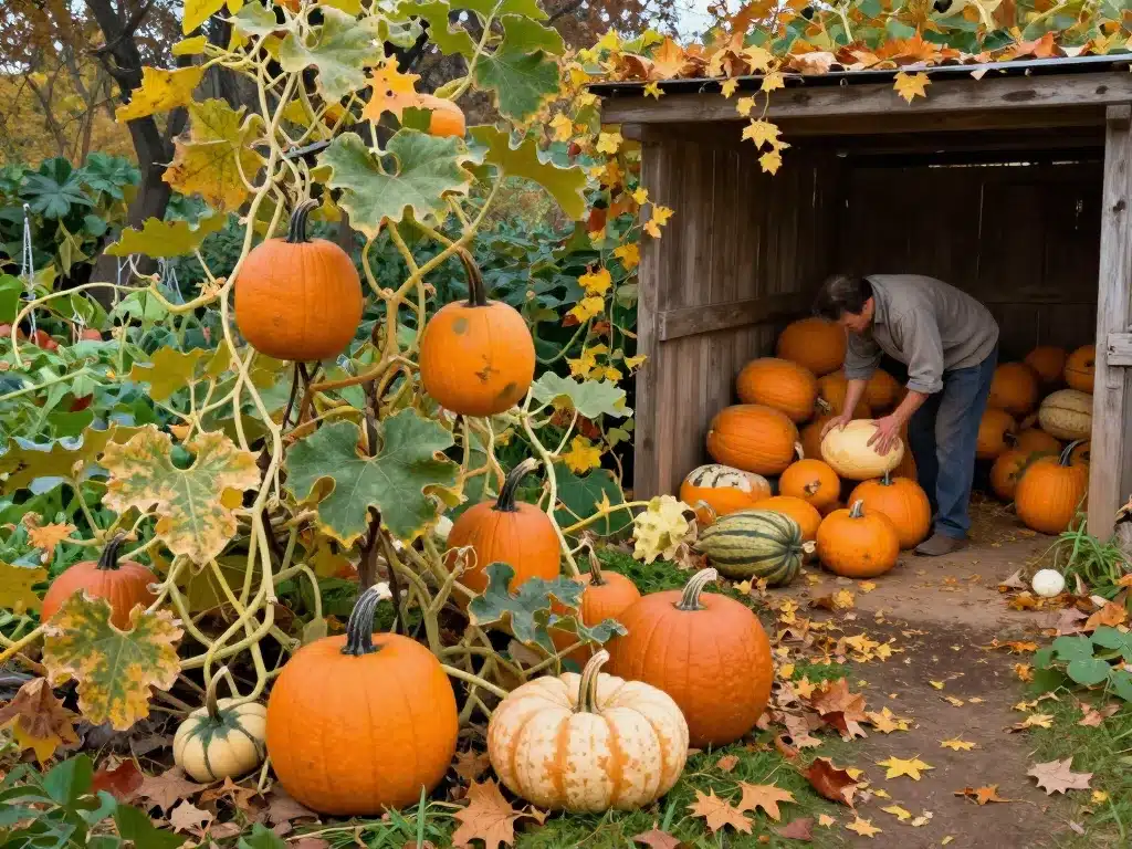 poid potiron récolte jardin conservation