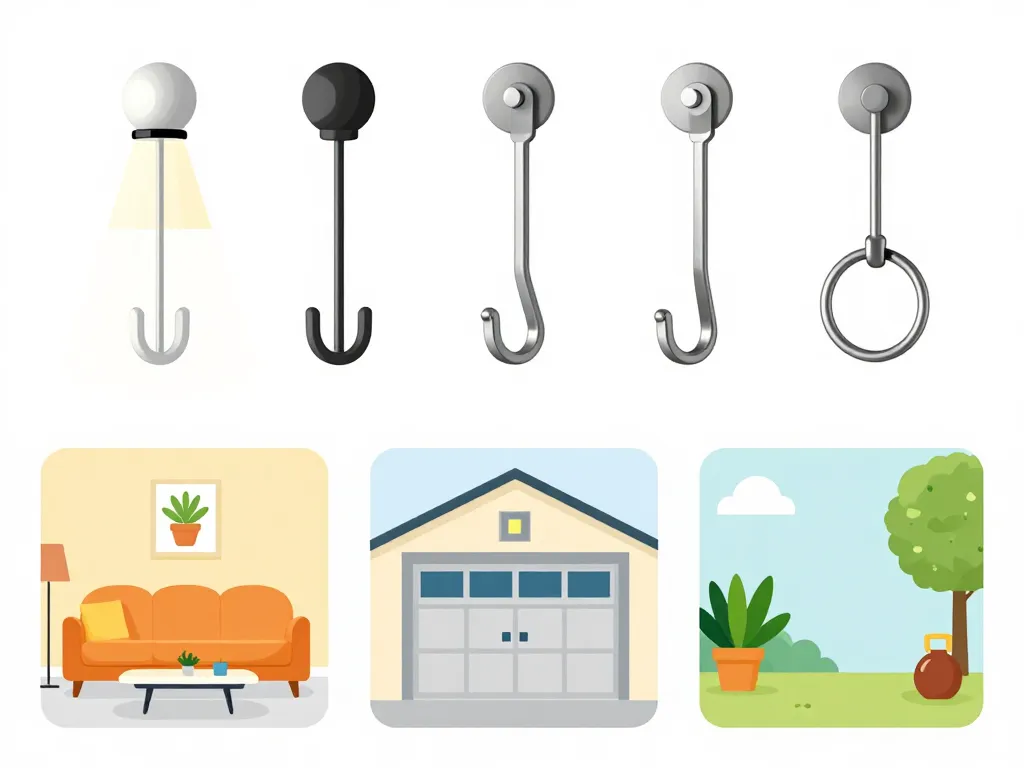 suspension crochet luminaire plante charge lourde