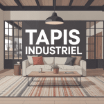 tapis pour style industriel illustration loft moderne béton métal bois