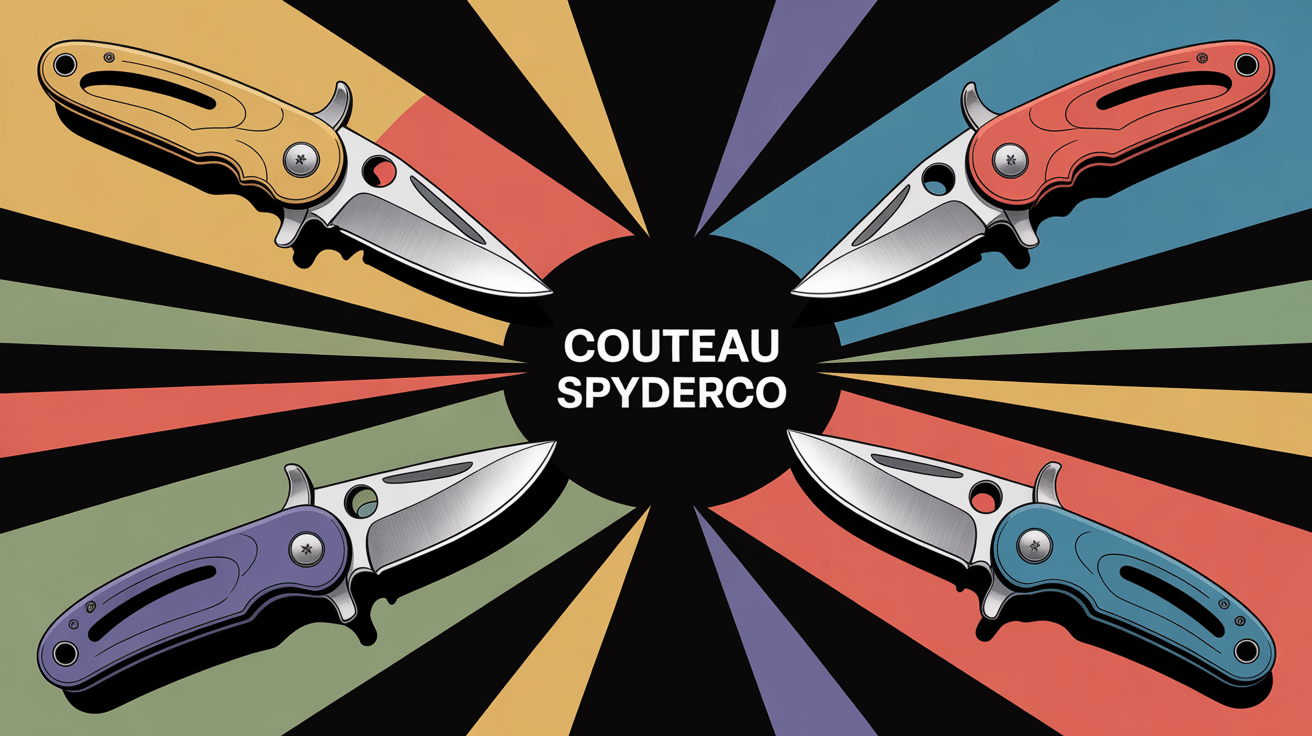 Illustration couteaux spyderco ergonomiques innovation
