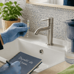 eau calcaire solution test dureté bandelette salle de bain