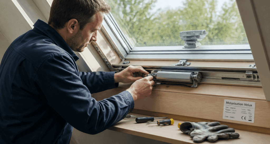 moteur electrique pour velux sur fenetre de toit