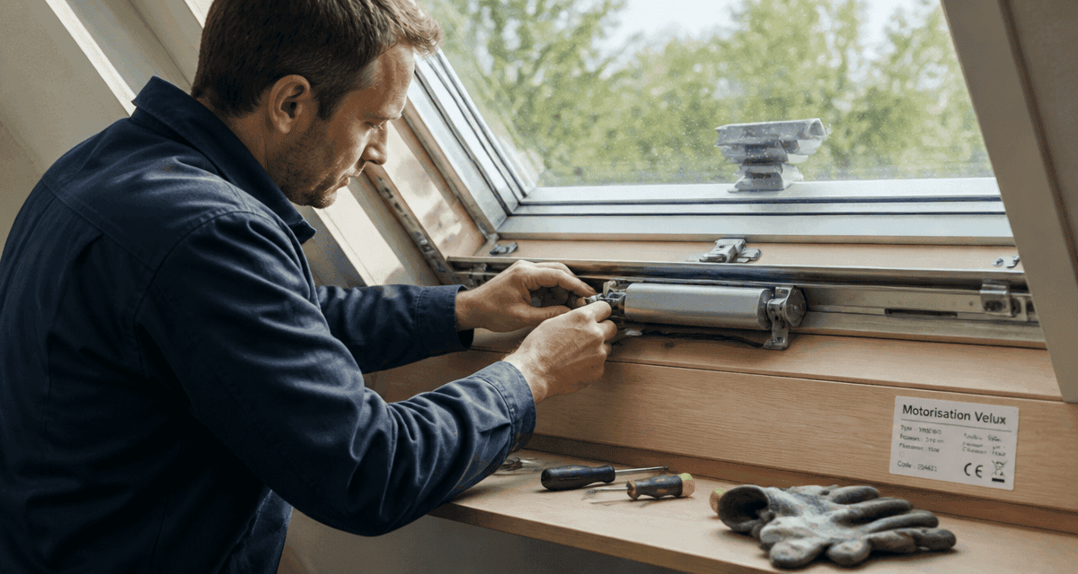 moteur electrique pour velux sur fenetre de toit