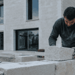 maison pierre de taille bloc calcaire chantier