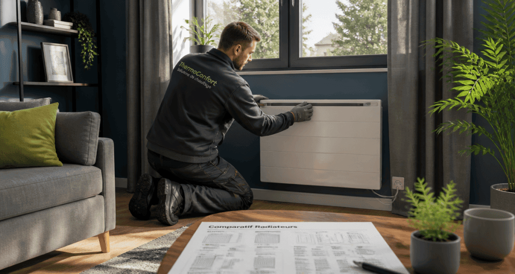 meilleur radiateur electrique inertie sèche installé sous fenêtre