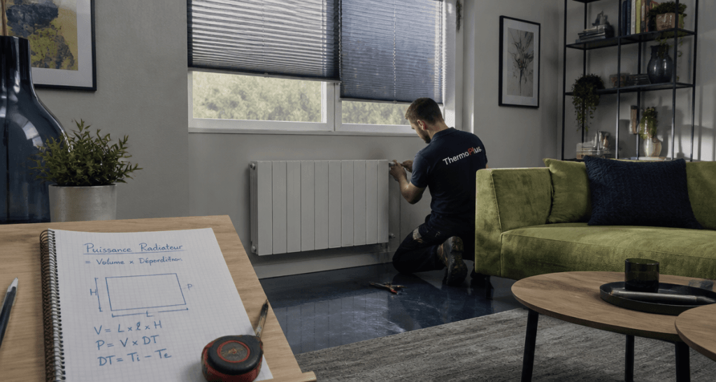 quelle puissance radiateur par m2 technicien installe radiateur