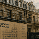 réhabilitation de bâtiments anciens Paris, façade haussmannienne en travaux