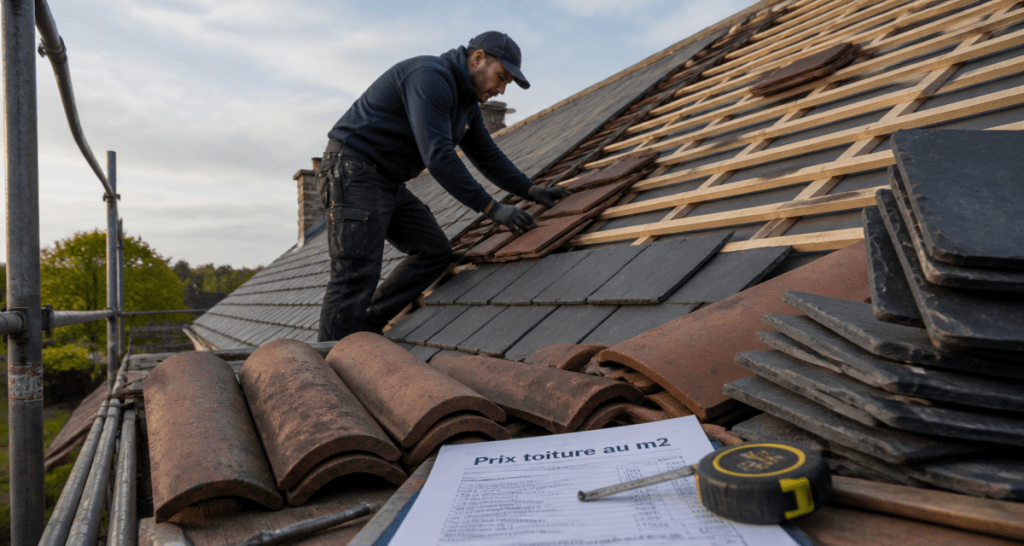 Couvreur toiture tuile prix m2