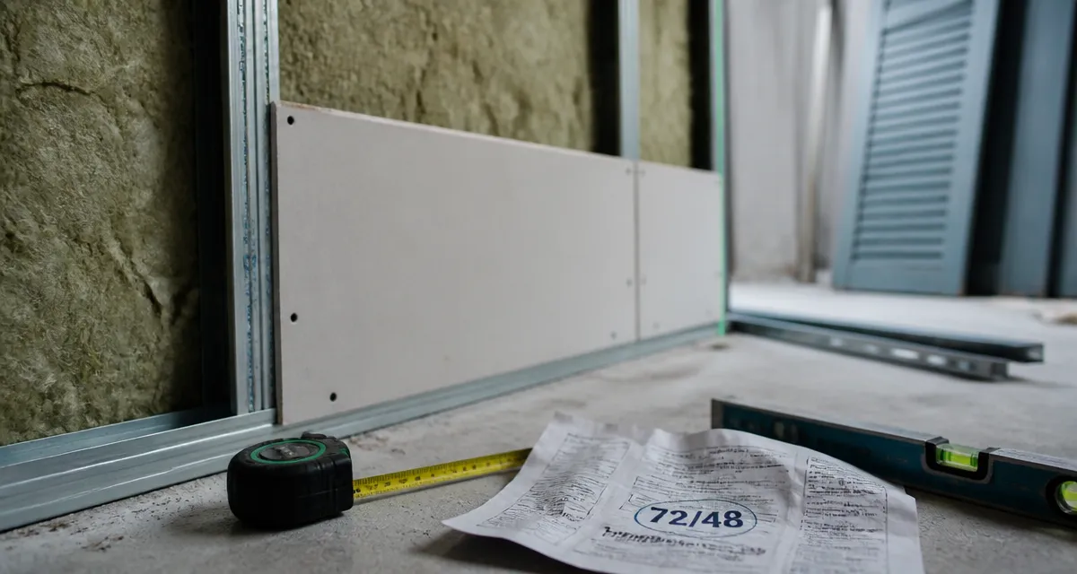Epaisseur cloison placo en chantier, montants et BA13