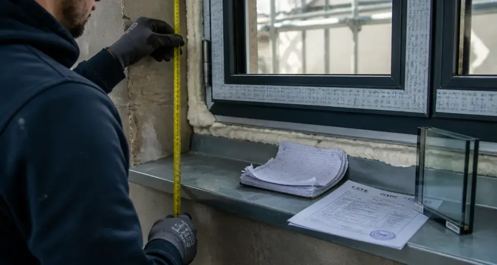 Fenetre double vitrage sur mesure en chantier : vérification et étanchéité
