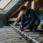 antenne tv comble ajustée par technicien