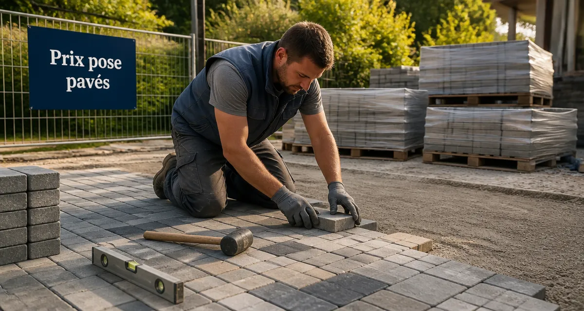 Pose pavé prix m2 artisan chantier