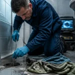 Refoulement canalisation : inspection de canalisation avec furet