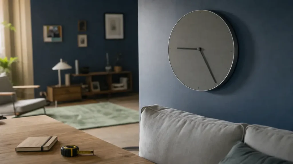 Horloges design : grande horloge silencieuse bois ou métal, intérieur moderne