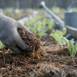 Le paillage au potager protège le sol, paillis au potager près du sol (sans collet).
