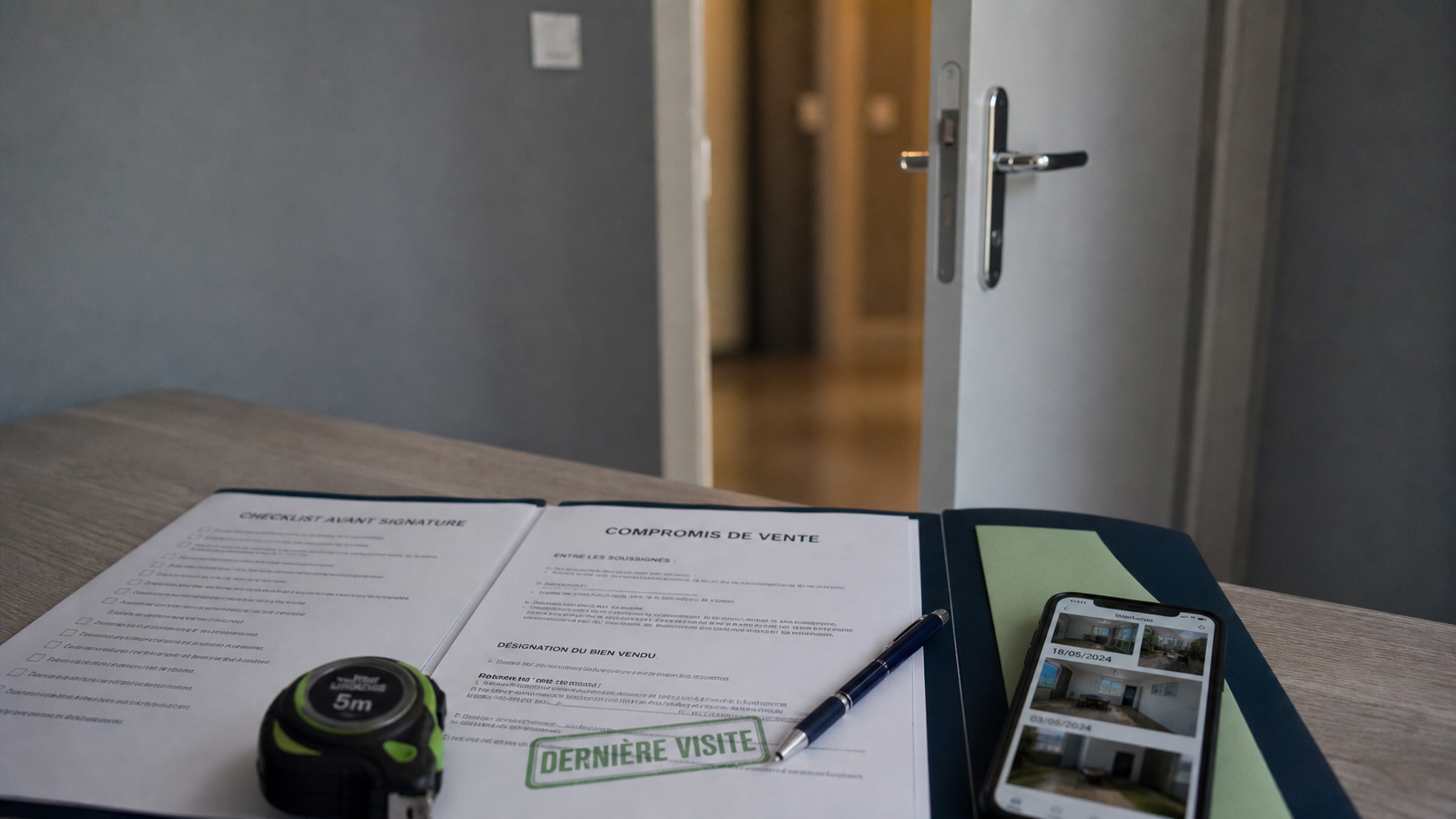 Visite avant signature notaire : checklist compteurs et anomalies à vérifier avant acte