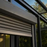 Volet roulant veranda : coffre alu sur baie vitrée