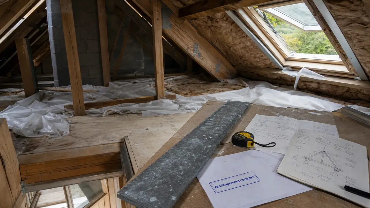 Aménager des combles : hauteur 1,80 m et pente 30°