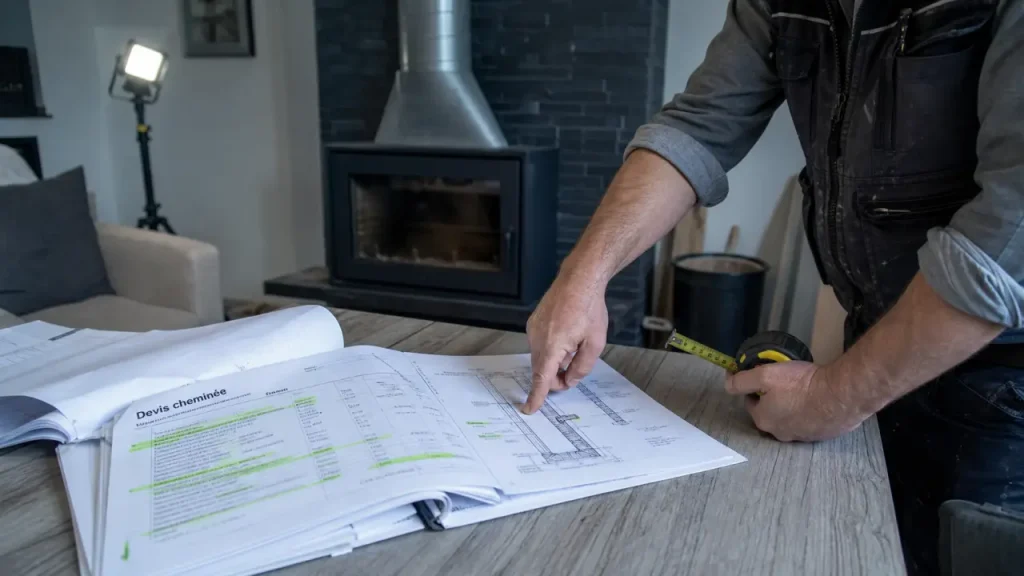 Devis pour cheminée : documents et plans