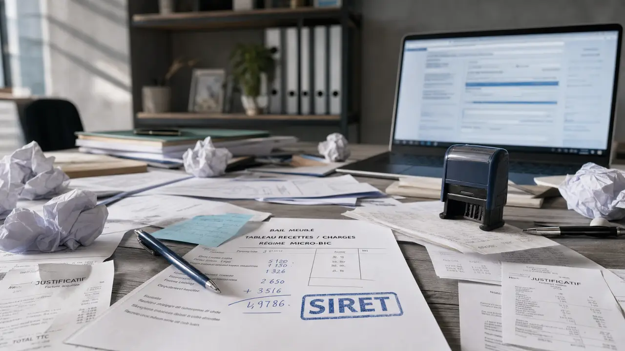 location meublée fiscalité 2025 : micro-BIC, SIRET, bascule au réel