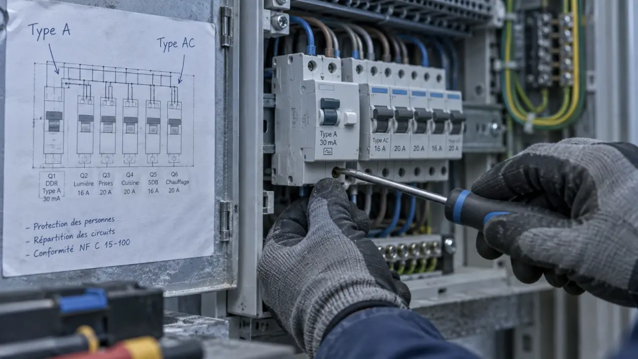 Différentiel type a ou ac : interrupteur sur tableau électrique