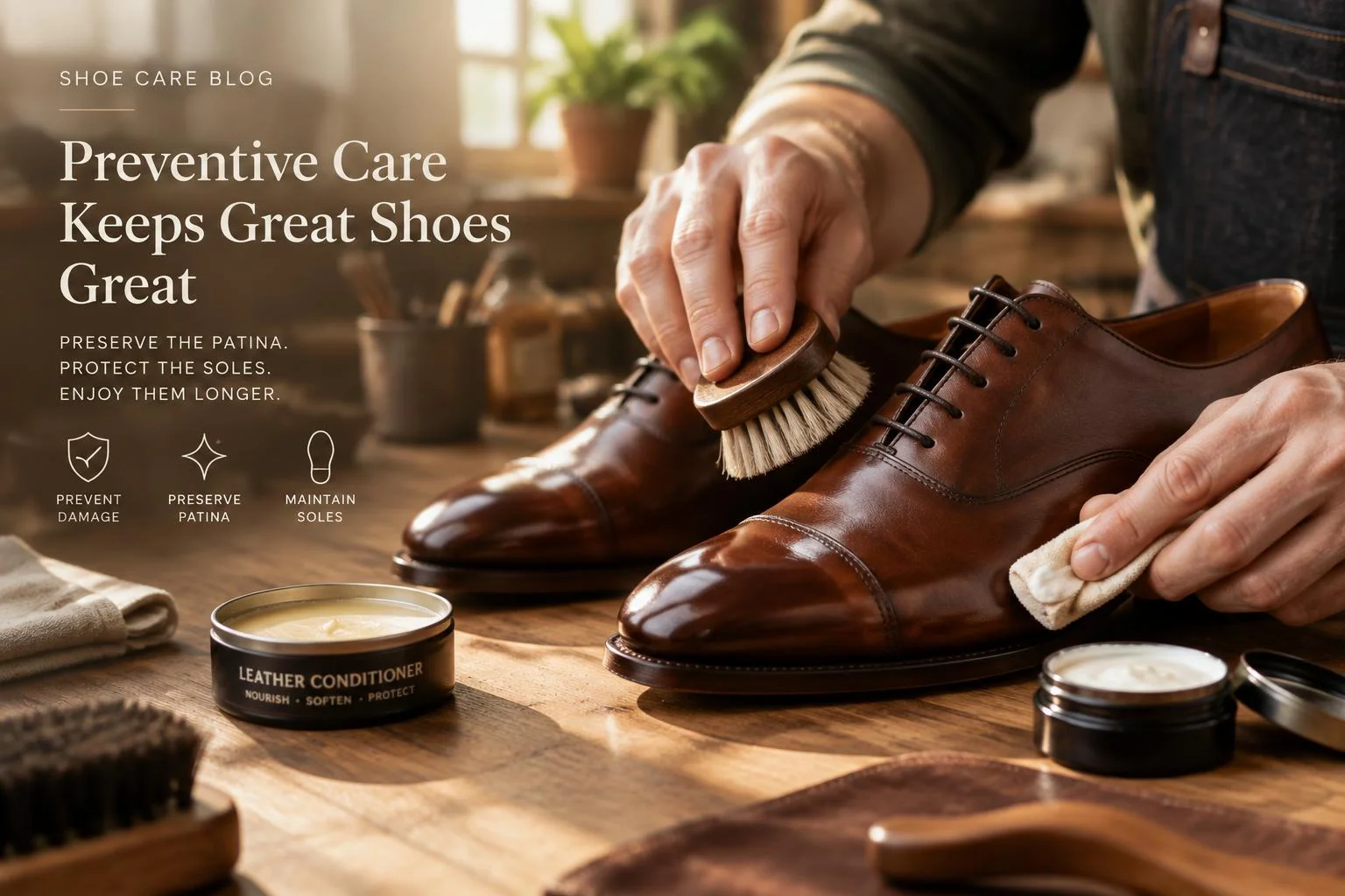 Entretenir des chaussures en cuir : gestes essentiels