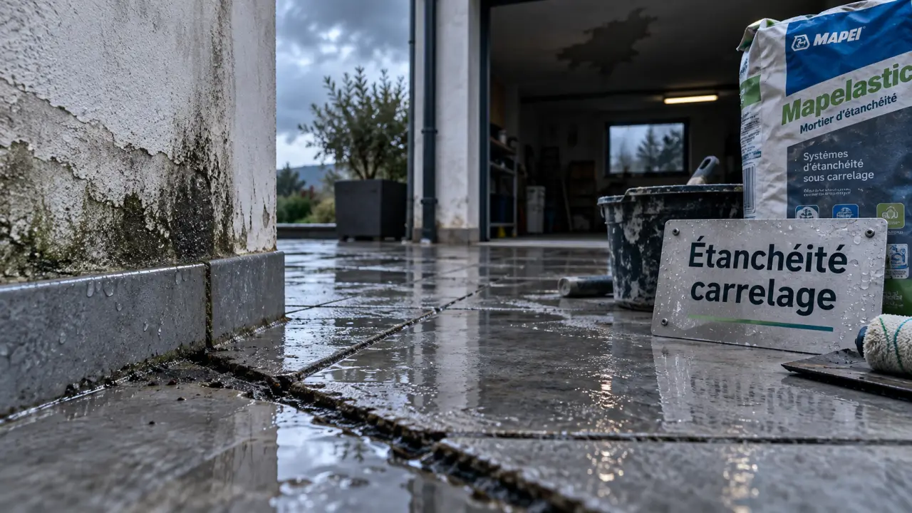 Étanchéité sur carrelage terrasse : infiltration et humidité au joint