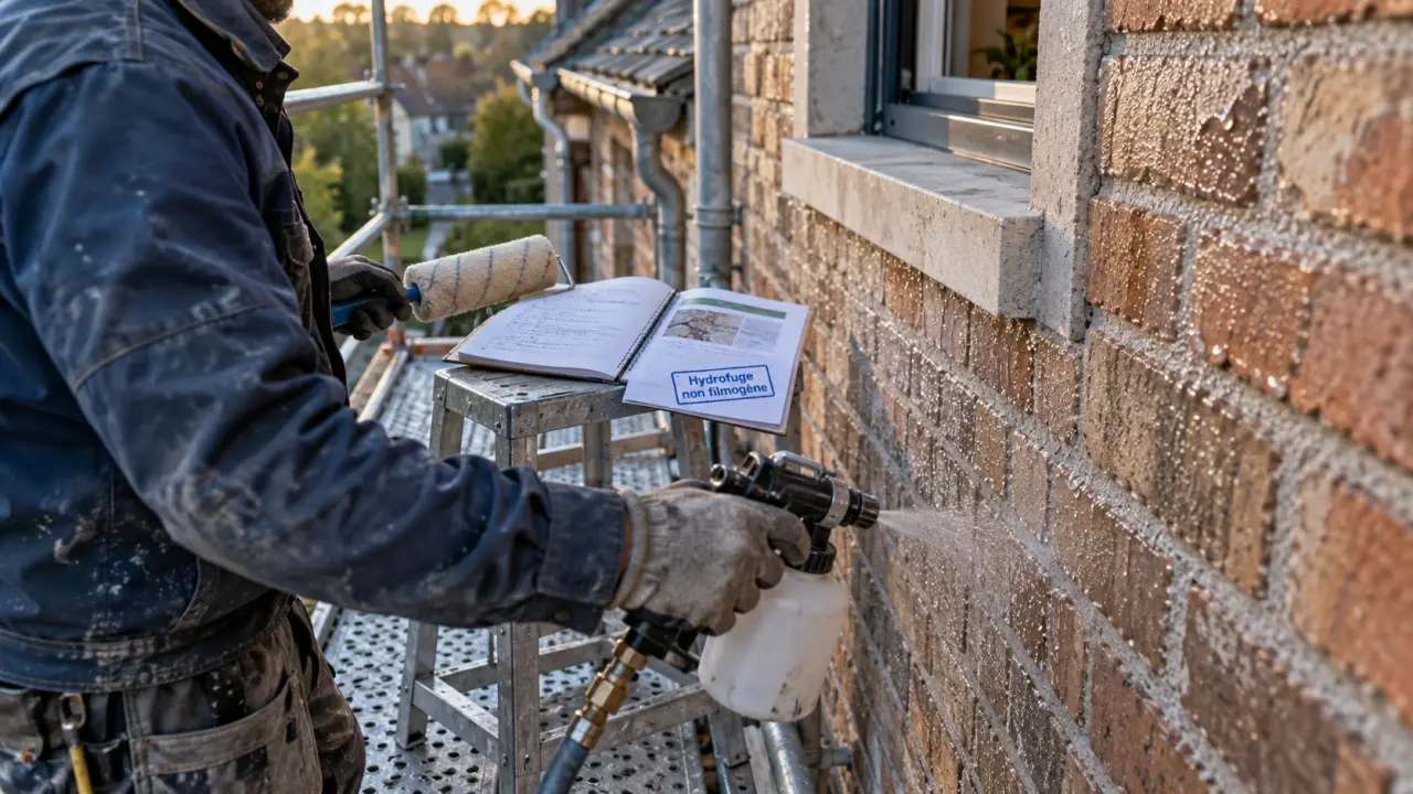 Imperméabilisant facade : hydrofuge non filmogène sur façade en brique poreuse
