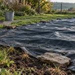 Jardinage bache noire : bâche noire au jardin pour désherber la parcelle