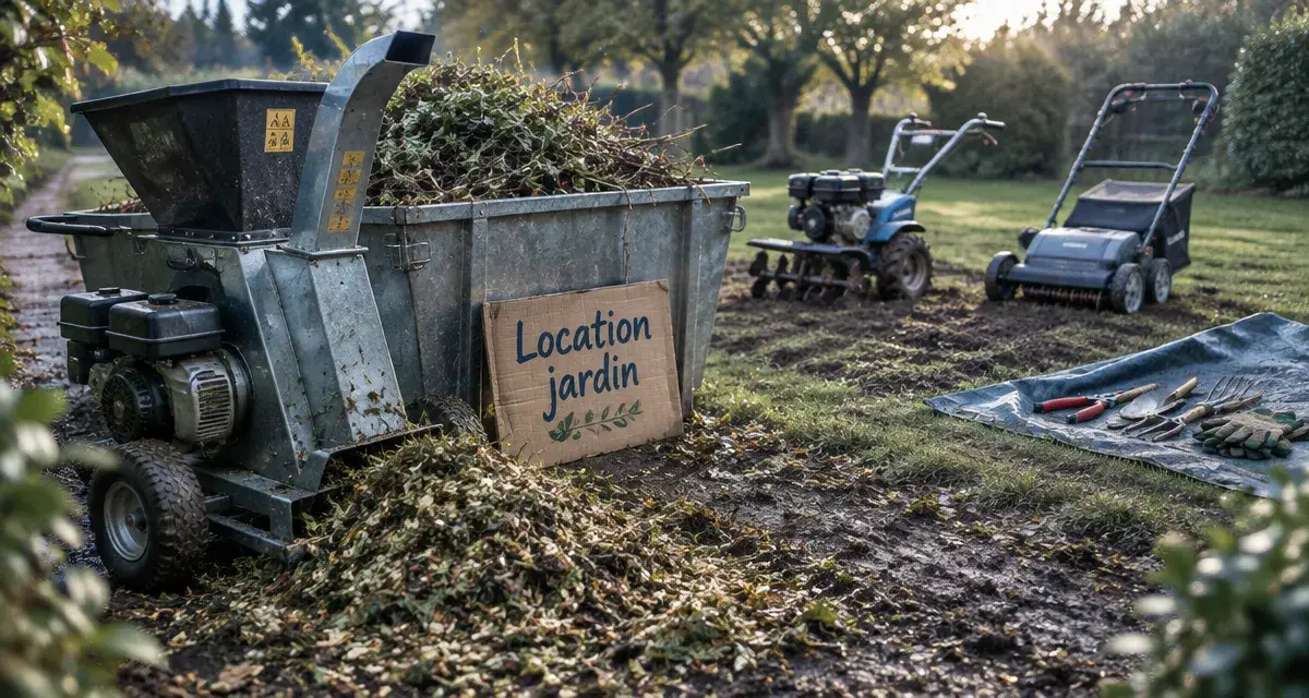 Jardinage location materiel : broyeur, motobineuse et scarificateur en location jardin