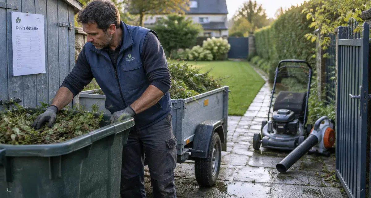 Petit travaux de jardinage chez particulier : vérifier les déchets verts avant de signer